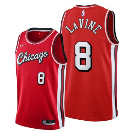 Maglia NBA Chicago Bulls Zach LaVine 8 Nike 2021-22 City Edition Throwback Swingman - Uomo